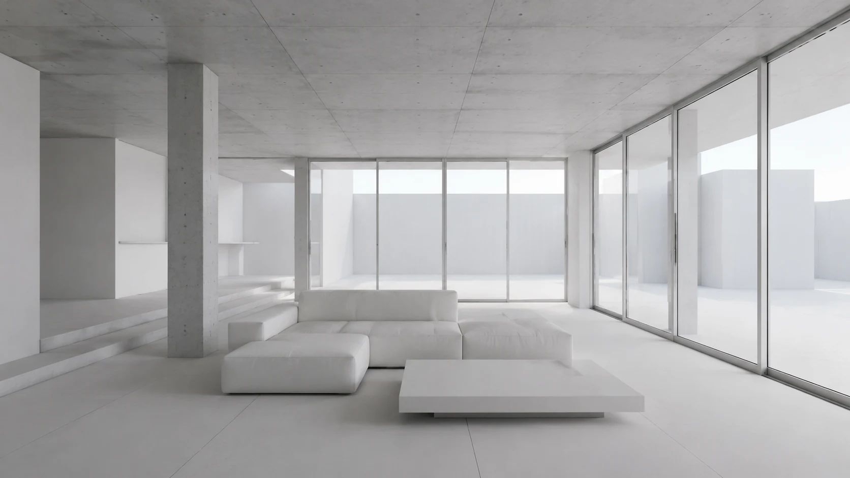 Preliminary white model for approving camera and architecture