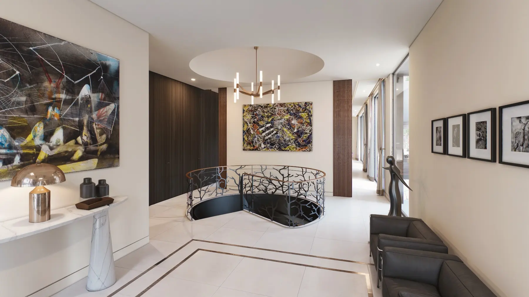 Espacio residencial inmersivo preparado para visualización y realidad virtual