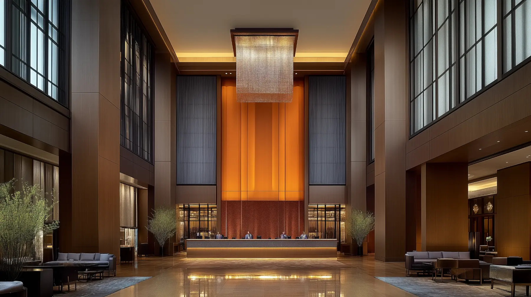 Large-scale architectural interior visualized by JVA Renders